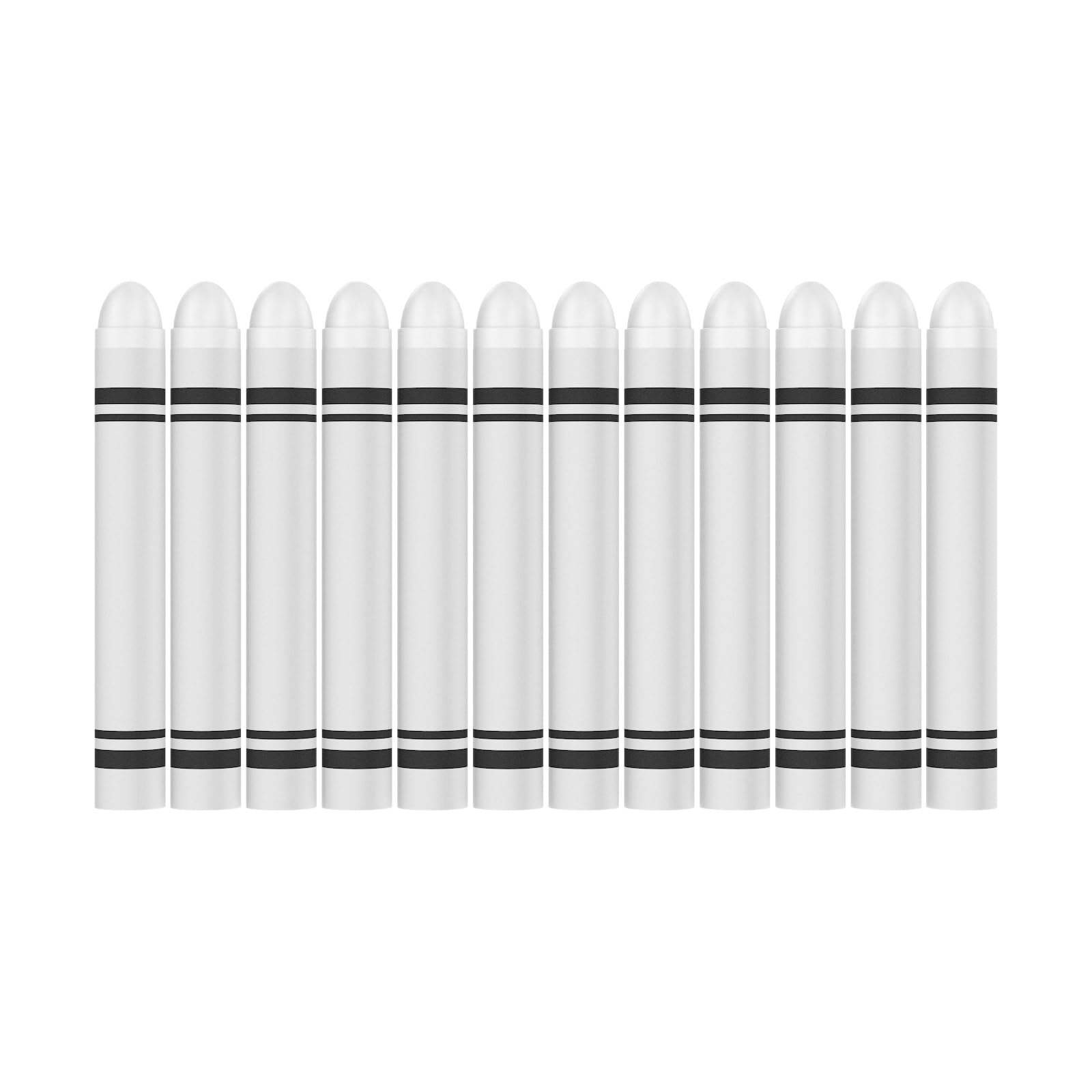 12PCS Non-toxic Dustless White Chalk for Kids, Sidewalk Chalk for Toddler, Dust-free & Washable Chalk - Art Tool for Kids Blackboard Children Drawing Writing（White）