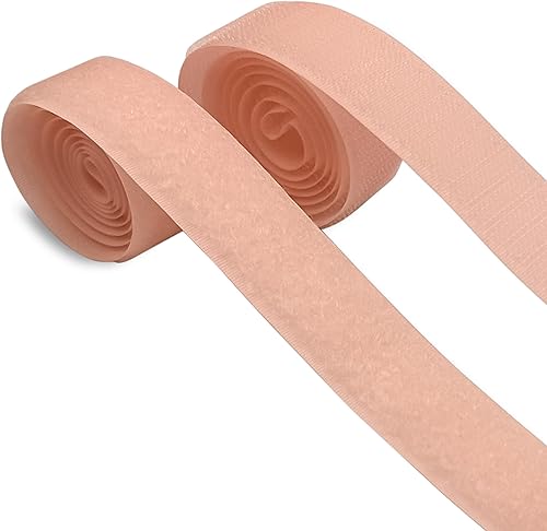 Miniatura 7 de Cinta de velcro rosa de 1 pulgada de ancho, no adhesiva, 1 yarda de longitud, cinta de nailon rosa, juego de sujetadores de tela para bolsas de