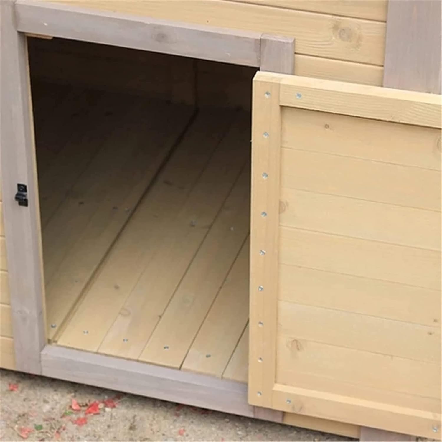 Dog House,Outdoor Solid Wood Dog House,Rainproof Outdoor Super Large Dog Medium Dog Dog House for Indoor and Outdoor Pet Shelter (Size : 91x120x114cm) ()