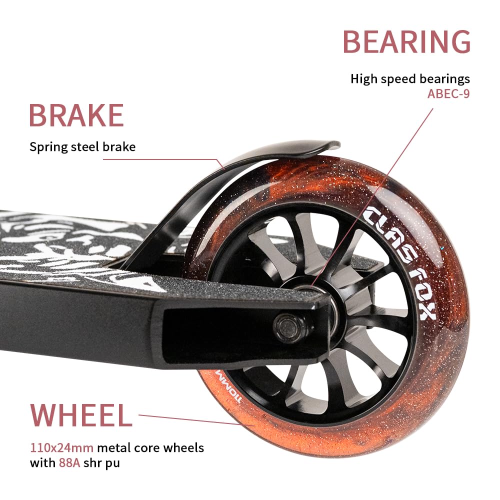 Amazon.com: CLAS FOX Freestyle Pro Stunt Scooter 110mm Pro Scooter