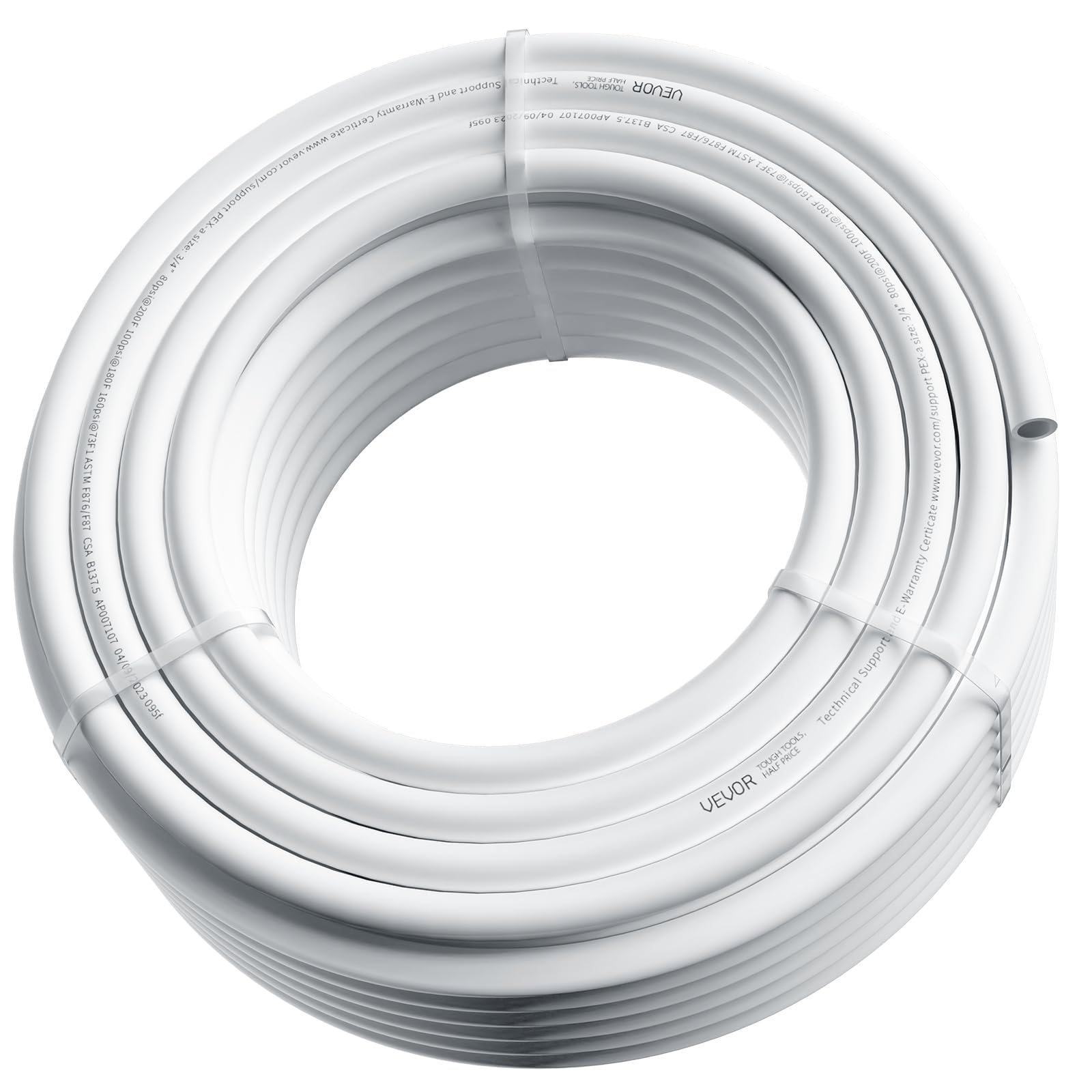 VEVOR P128-13-100W - Tubo PEX modelo nuevo, blanco, 3/4 pulgadas x 100 pies