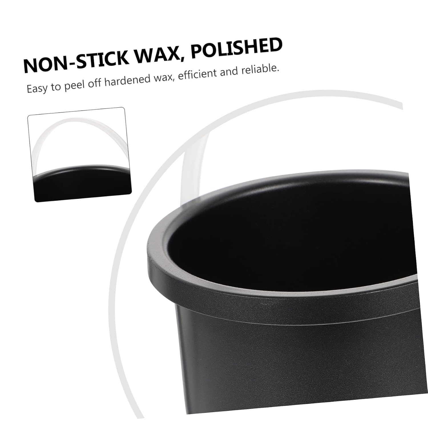 Ipetboom Reliable Wax Melting Pot Durable Aluminum Wax Heater Inner Bowl for Hair Removal Compact and Heat Resistant Suitable for Home and Salon Use Black