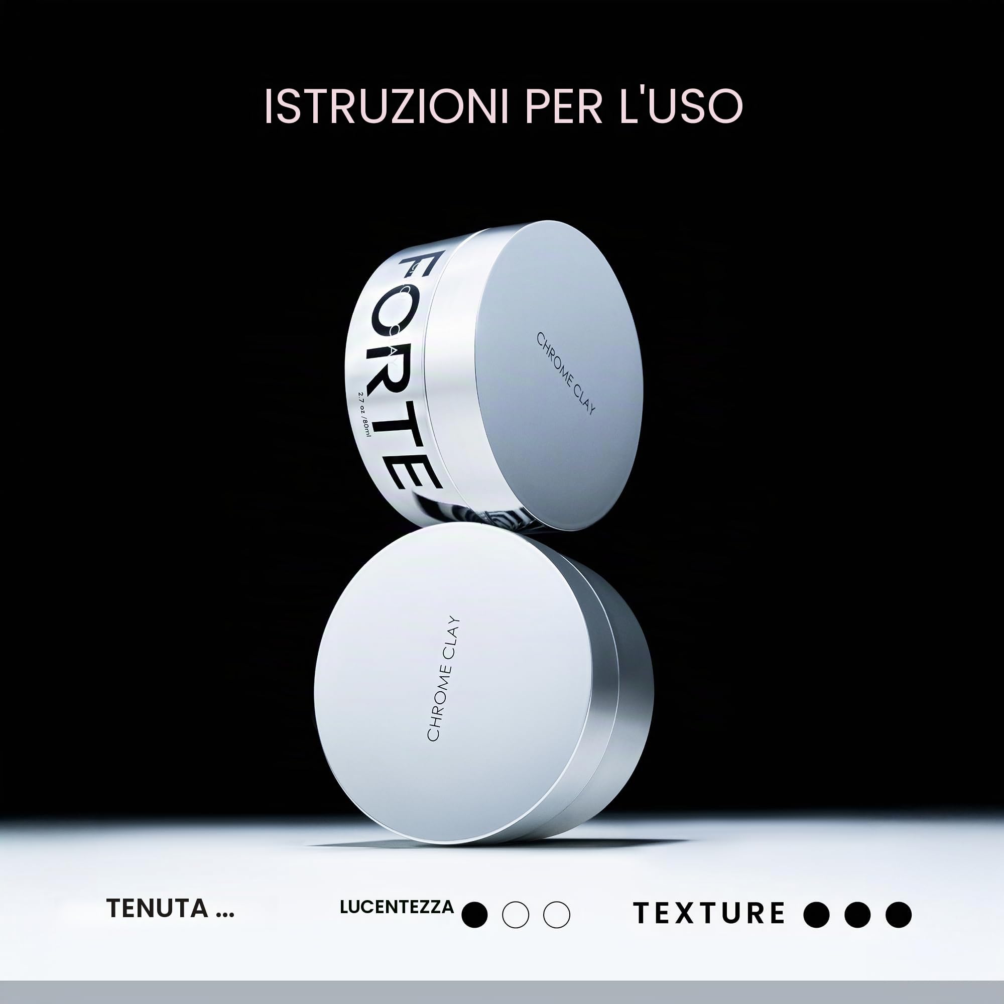 Alex Costa Forte Series Argilla Cromata – Tenuta Forte per Capelli da Uomo | Finitura Opaca, Volumizzante e Miglioramento della Texture | Caolino, Biotina e Aloe Vera | Leggero, Rimodellabile e Facile