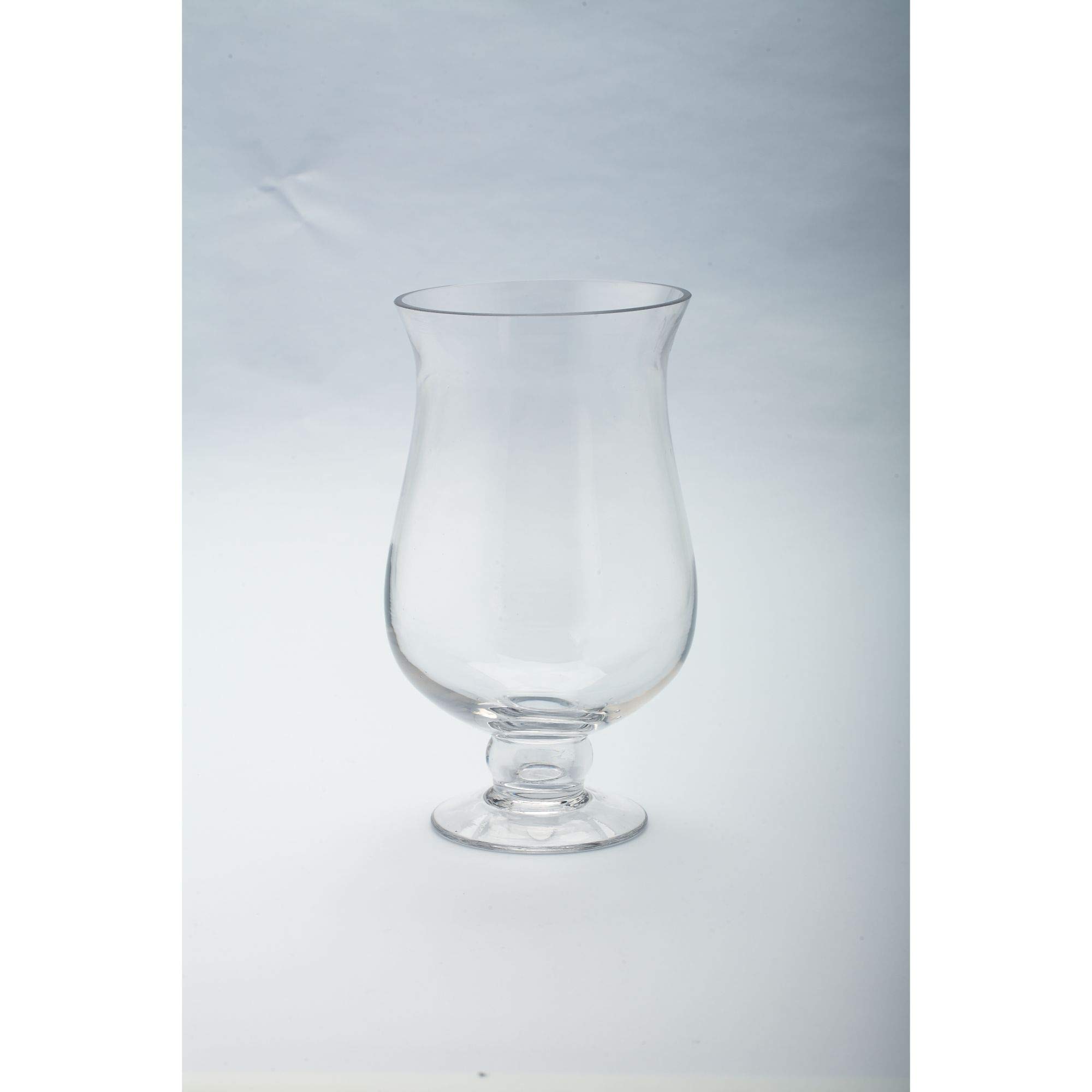 8” Pedestal Hurricane Handblown Glass Votive Candle Holder