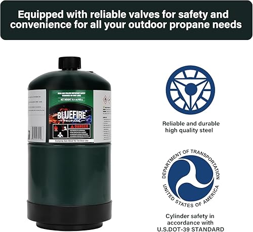 Miniatura 2 de Tanque de cilindro de propano de 1 libra, cilindro de gas de propano de repuesto de 16 onzas, compatible con DOT, opción segura y legal, tanque de