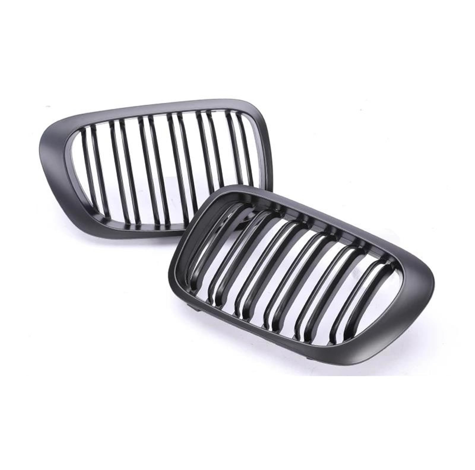 Rejilla frontal para E46 Serie 3 de 2 puertas con acabado negro brillante tipo carbono 5