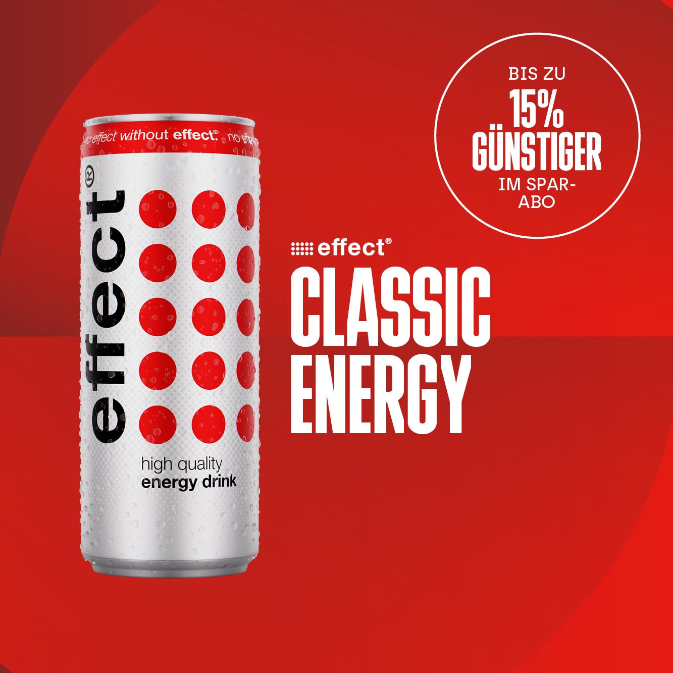 effect Energy Drink CLASSIC – Tray mit 24 x 330 ml Energy Dosen Einweg, Koffeinhaltiges Erfrischungsgetränk mit B-Vitaminen – einzigartiger & erfrischender Geschmack, vegan