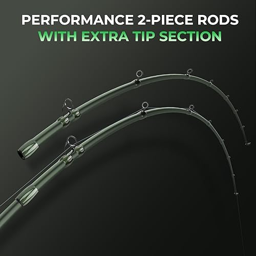 Miniatura 3 de KastKing Spartacus II Twin-Tip - Caña de pescar y carrete, combo de giro y lanzamiento, combo de cañas de pescar y carretes, blanks de grafito