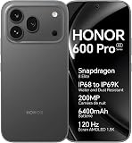 HONOR 600 Pro Smartphone 5G, 12+512GB, Snapdragon 8 Elite, 120Hz 1.5K AMOLED Screen, 200MP Night Camera, 6400mAh Battery Support 80W Charge, IP68/IP69K Dustproof & Waterproof - 1