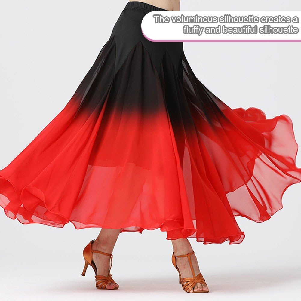 Gonna Ballo Flamenco Gonna Altalena Sfumata Costumi di Danza del Ventre Gonne Messicane Folcloristiche Spagnole Costume di Danza del Ventre