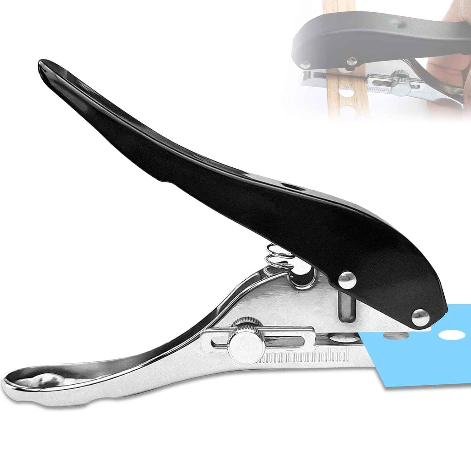 NASHARIA Hole Punch Hole Puncher 1/4”New Upgrade Handheld Hole Punch 6MM Heavy Dut