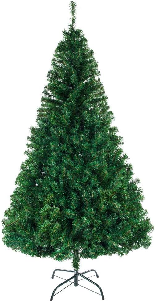 Bonnlo Upgraded Full 5.5 Feet Unlit Artificial Full 850 Tips Branch Christmas Pine Tree with Sturdy Metal Legs