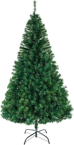 Bonnlo Árbol de pino artificial de Navidad mejorado de 6 pies sin luz con patas mentales resistentes, rama completa de 1050 puntas para interiores y
