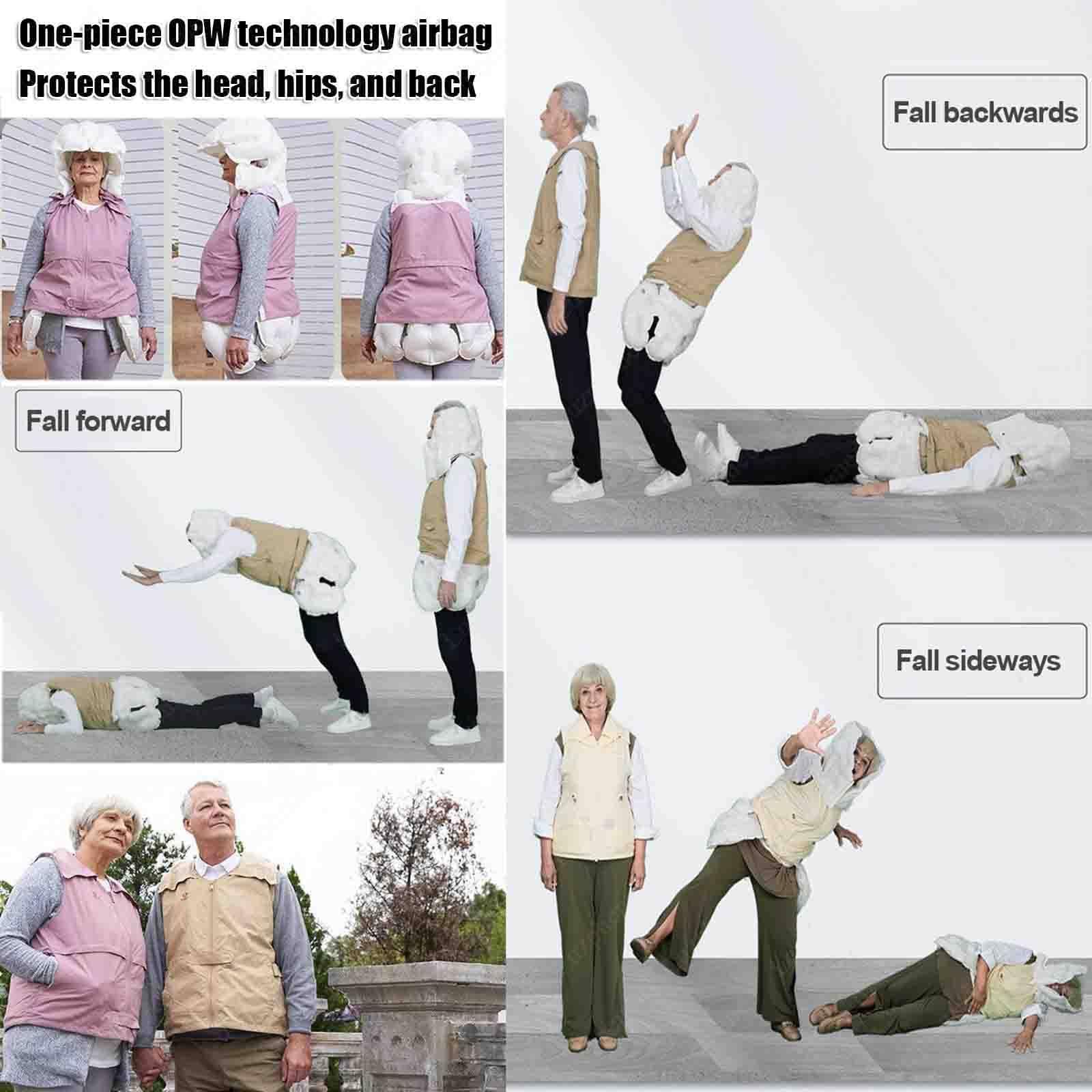 Chaleco de airbag anticaídas para protección de ancianos, equipo de seguridad de despliegue rápido con monitoreo por aplicación