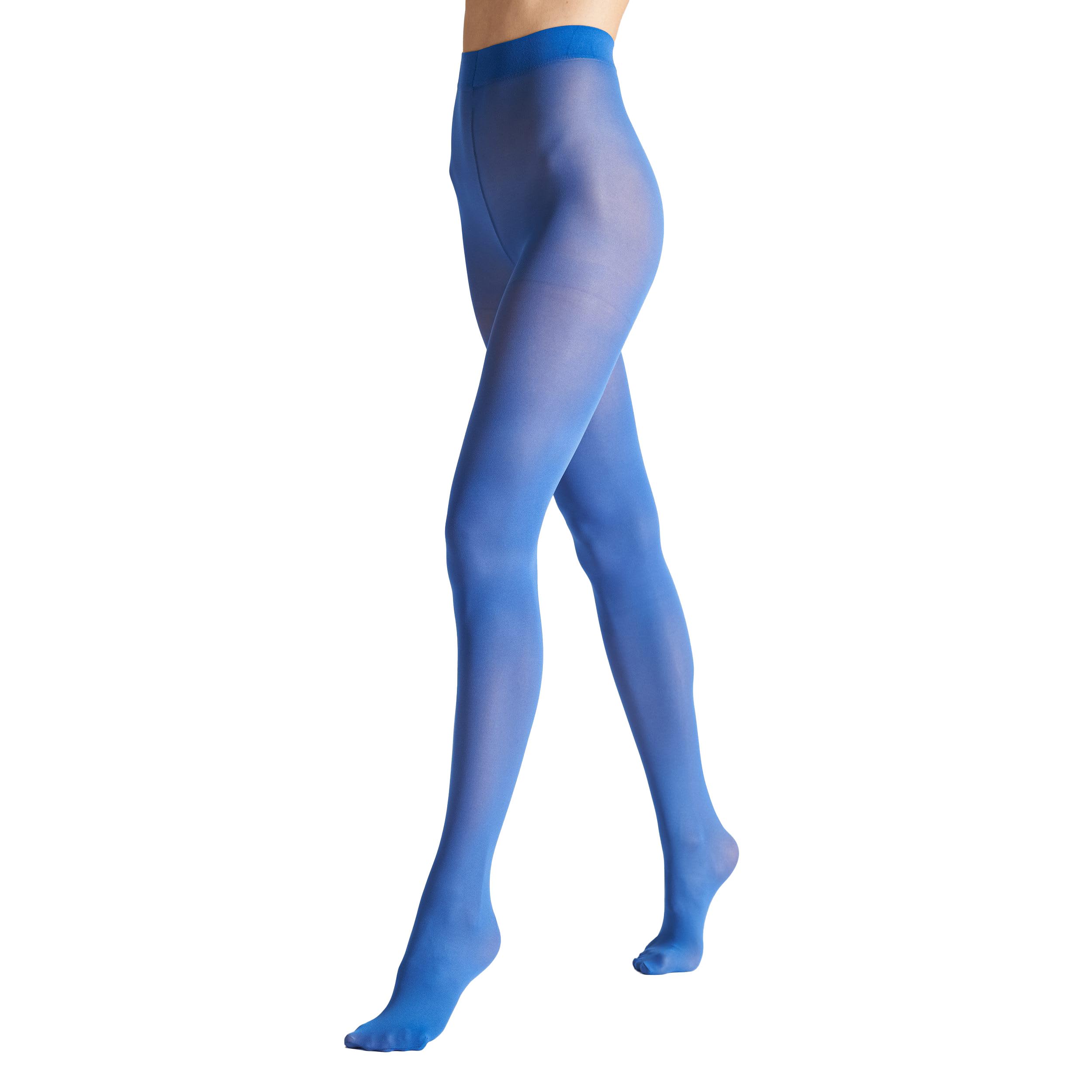 VENEZIANA NUOVA Satinelle 40 Denier Colourful Tights for Women, Microfibre, Matte Opaque, Ink, S