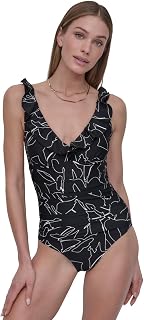 Womens One Piece Scoop Neck Bathing Suit