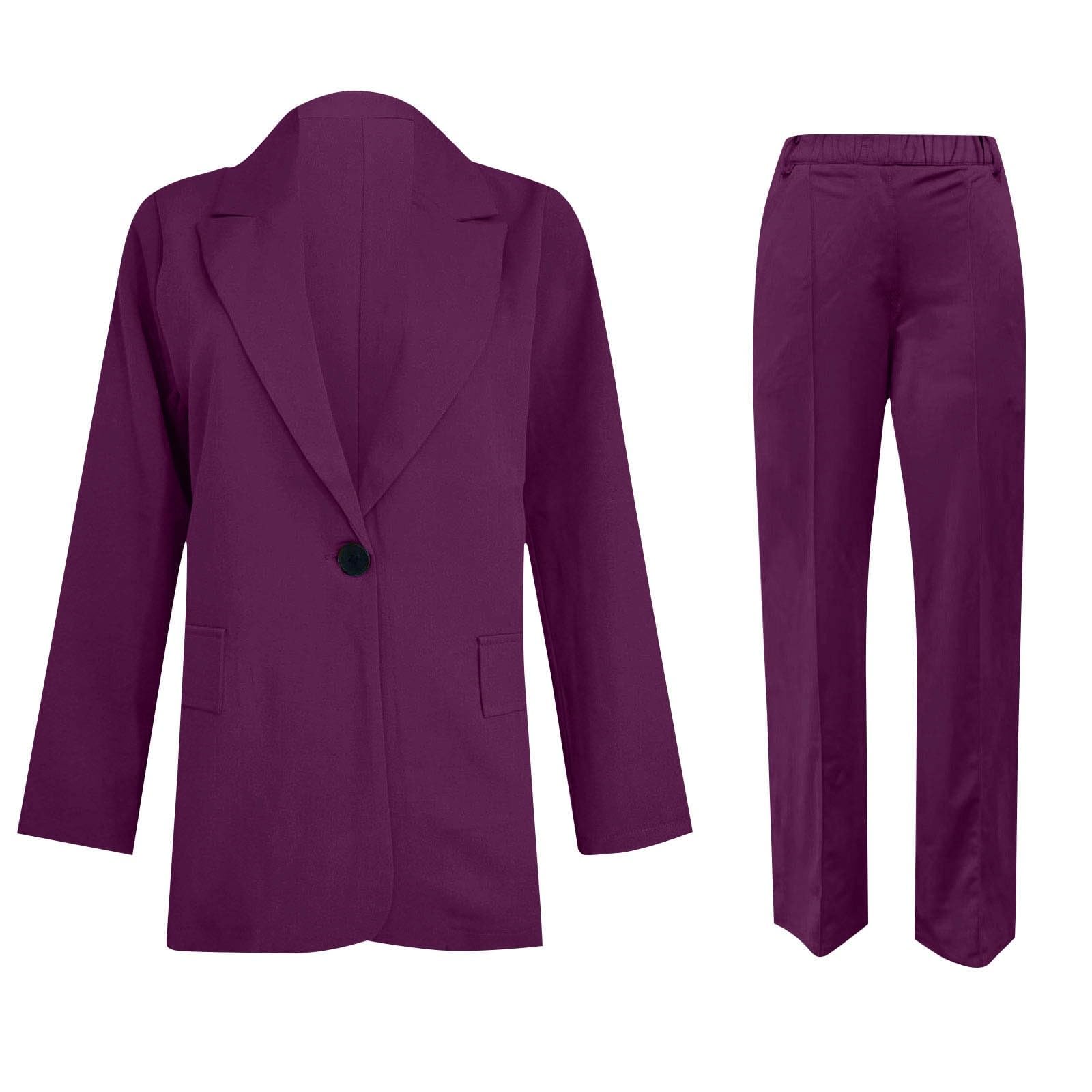 Generisch Eleganckie kombinezony damskie do garnituru, jednokolorowe, streetwear, dwuczęściowy, biznesowe, nowoczesne spodnie do garnituru, krój slim fit, sportowy strój biurowy, elegancki, 2