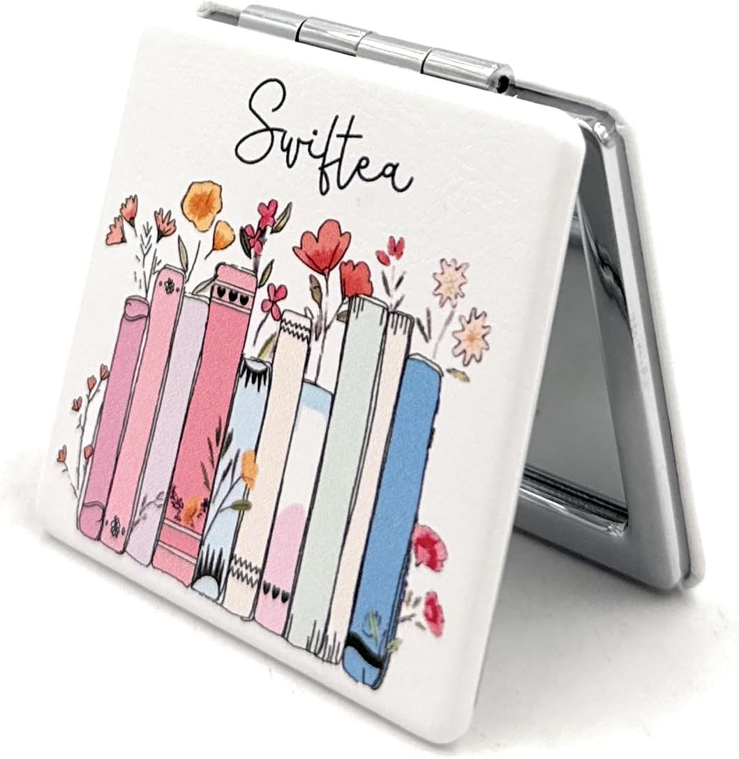Singer Inspired Compact Mirror Music Fans Gifts Singer Albums Icons Merch for Girls White Pocket Mirror for Women