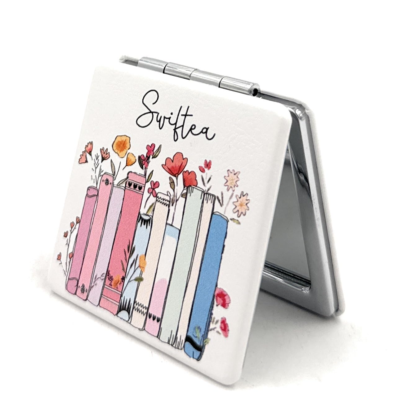 Singer Inspired Compact Mirror Music Fans Gifts Singer Albums Icons Merch for Girls White Pocket Mirror for Women