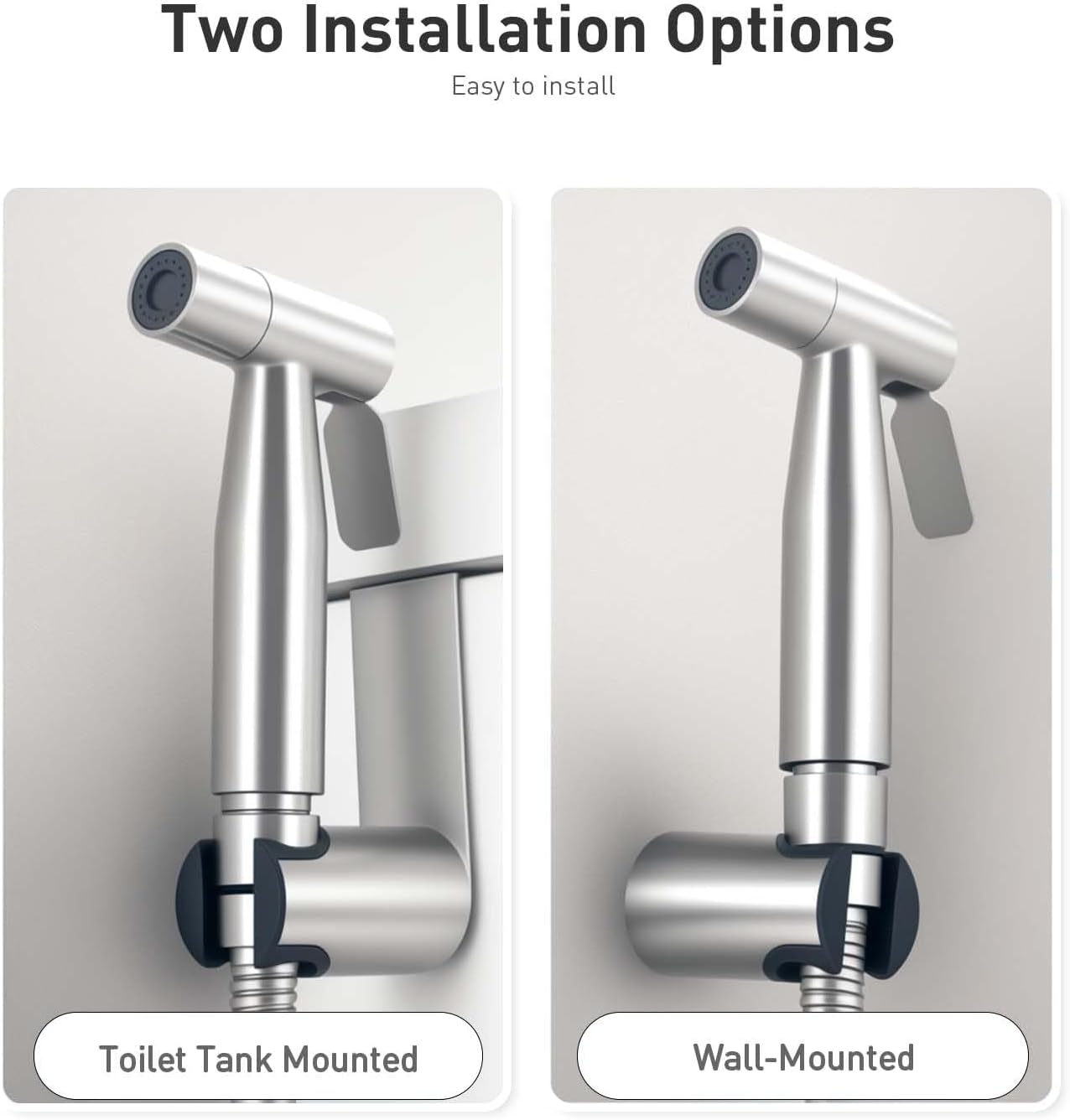 Handheld Bidet Douche Shower Spray for Toilet, IDMAX Stainless Steel Bidet Sprayer, Hand Held Toilet Washer Bathroom Hand Shower Shattaf Sprayer Muslim Shower for Personal Hygiene