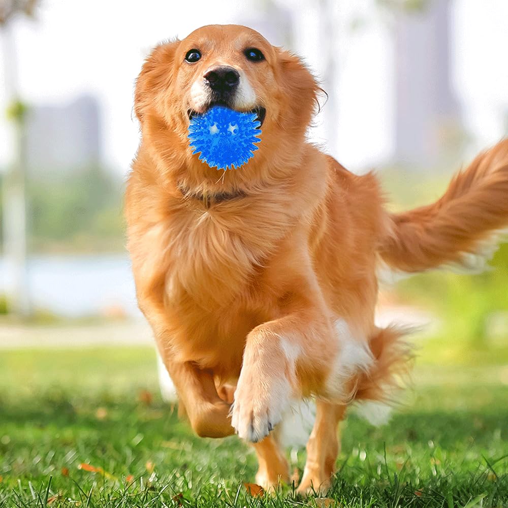 Speedy Panther 3Pack Squeaky Dog Ball Toys, Rubber Dog Chew Balls for Boredom Floatable Pool Toy - Image 2
