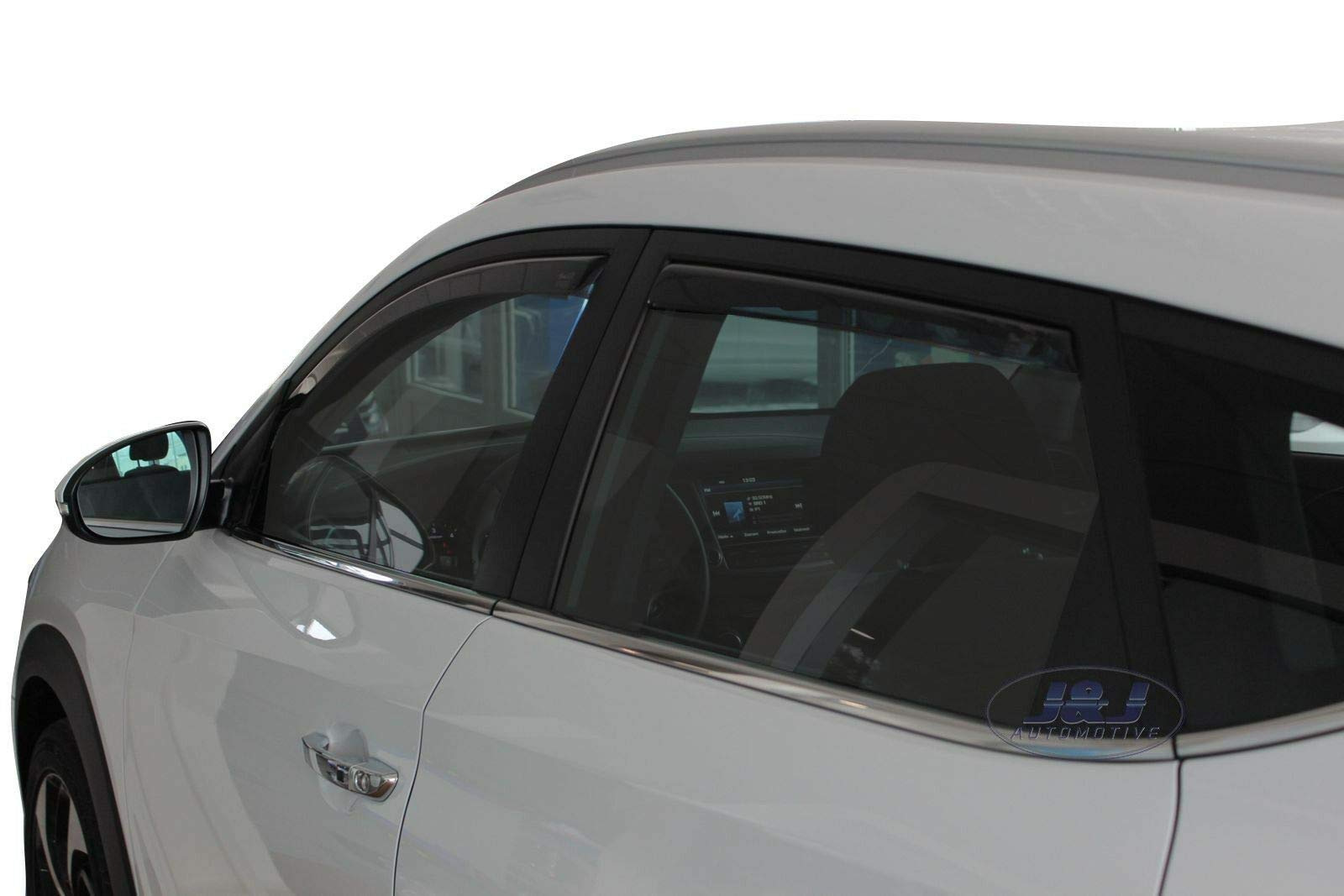 J&J AUTOMOTIVE Windabweiser passend für Hyundai Tucson 5-Türer 2015-2020 4tlg, Heko Regenabweiser Vorne Hinten Getönt Dunkel Passform