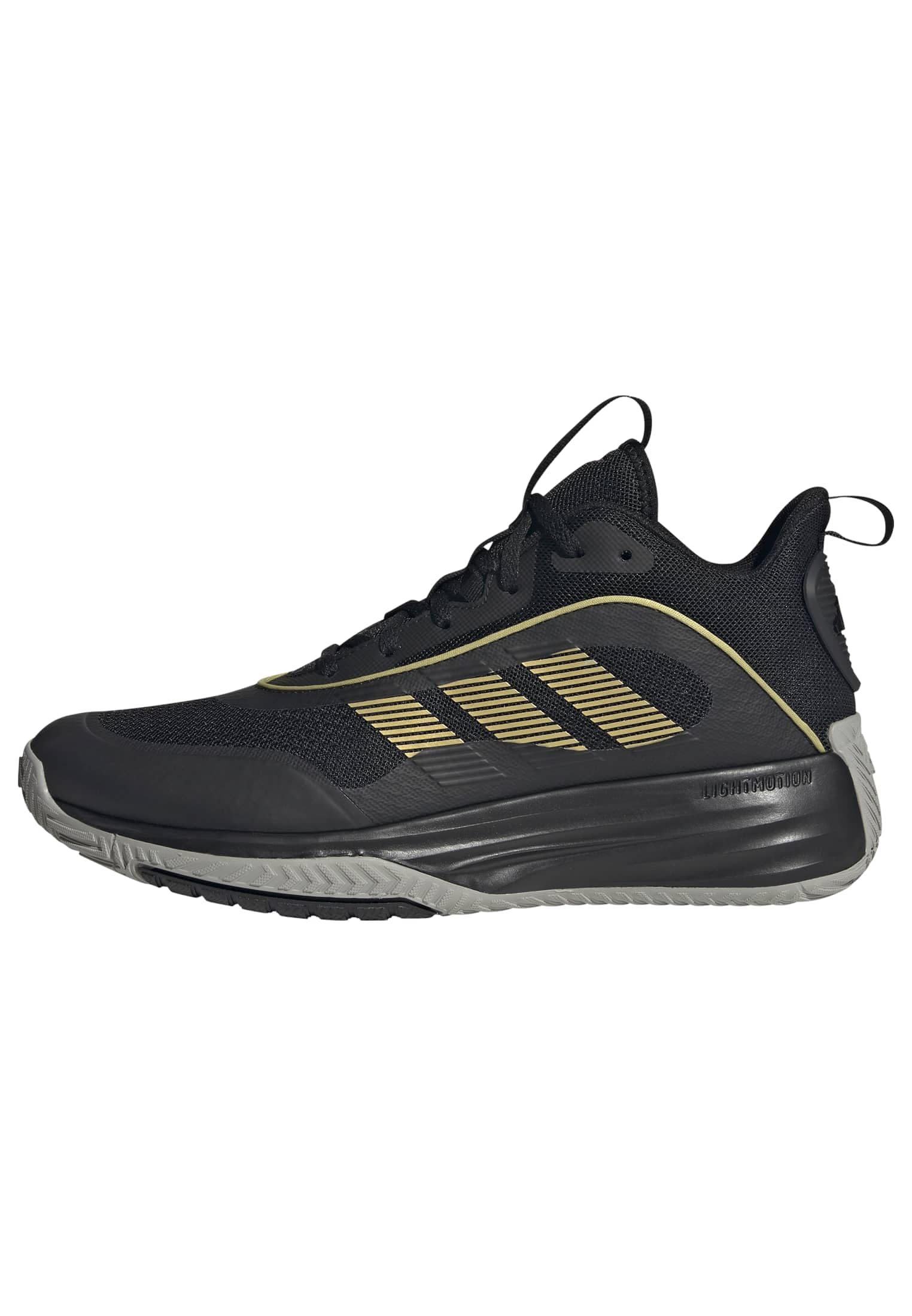 Adidas Originals Uomo Own The Game 3 Scarpe da Basket, Core Black Gold Metallic Mgh Solid Grey, 50 2/3 EU