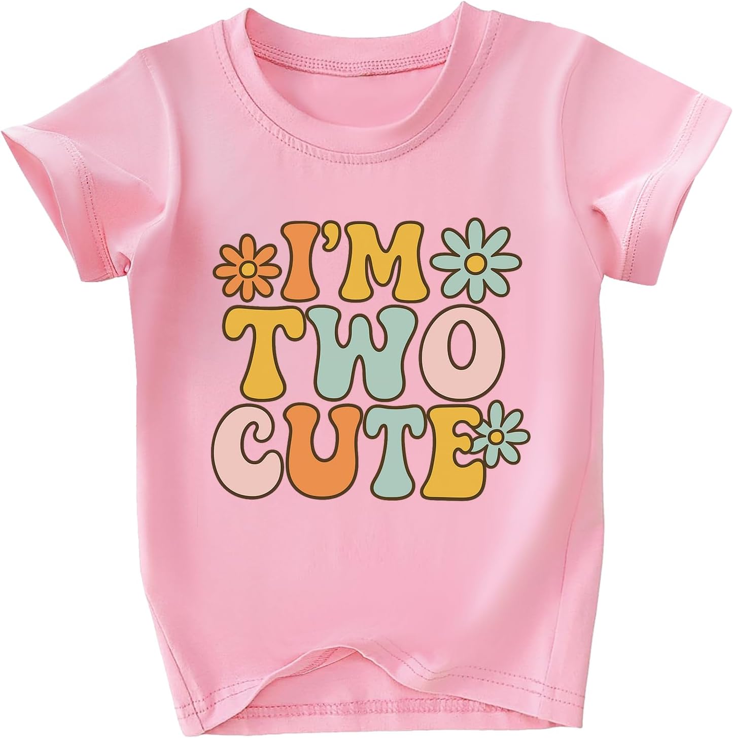 Toddler Girls 2nd Birthday Shirt Outfit for Girls Cute Two Years Old Birthday Gift