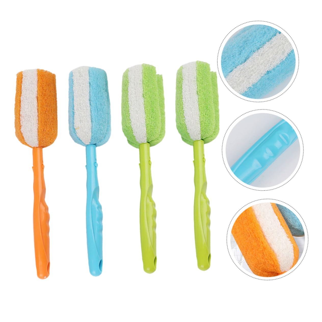3 Sätze Tassenbürste Flaschenbürste Schrubben Reinigen Von Geschirr Spülschüssel Mit UV Becherreinigungsbürste Funktionale Reinigungsbürste 4 Stück * 3 Zufällige Farbe