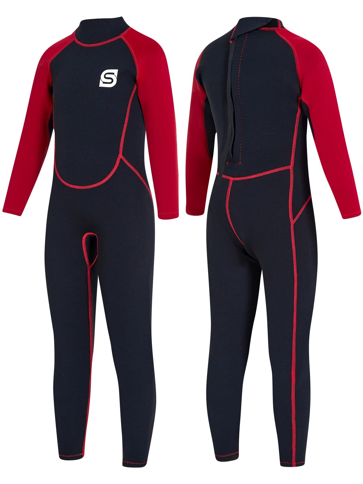 Summshall 2.5mm Neoprenanzug Kinder | Thermischer Badeanzug für Schwimmen Tauchen Surfen | Wärmender Kurz Lang Neoprenanzug Mädchen Jungen | UV-Schutz & Ultra Dehnbar
