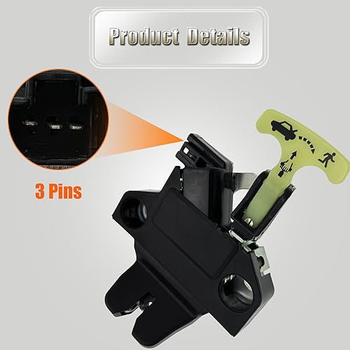 Miniatura 3 de Ensamblaje del actuador de la cerradura de la puerta del pestillo del maletero para Toyota Corolla 2009 2010 2011 2012 2013, cerradura del