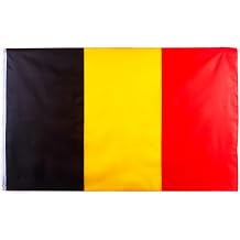 5x3ft Large Belgian Flag Belgium Party Decorations, Big Belgium Flag for World Cup Football 2026 Belgian Decorations National Day Olympic Sports Events Bar Garden Street Parade
