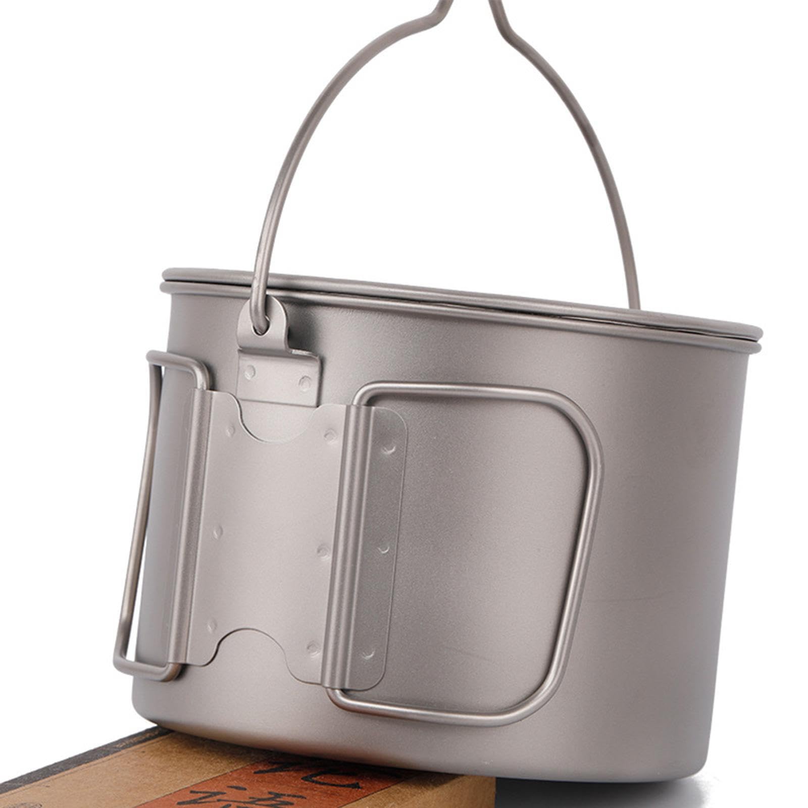 BEALIFE Mug en titane pour l'extérieur : polyvalent et léger, indispensable pour boire lors de randonnées, de camping pique-niques en famille au parc. Casserole titane avec couvercle, ustensiles