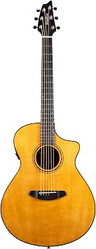 Breedlove Performer Pro Concert CE 6-String European Spruce Top Acoustic Electric Guitar with Slim Neck and Stain Black Bridge Right-Handed, Aged Toner