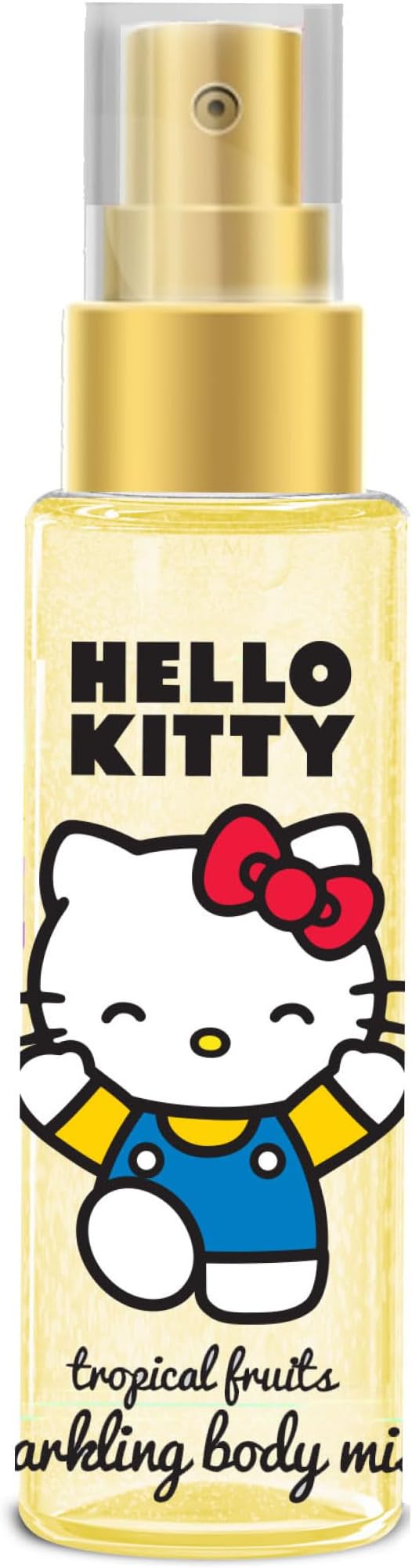 Hello Kitty Sanrio Sparkling Body Mist for Girls - Tropical Fruit Scent with Shimmering Particles and Brightening Effect - Fun Fruity Perfume Spray, 3.4 fl oz (100 ml)
