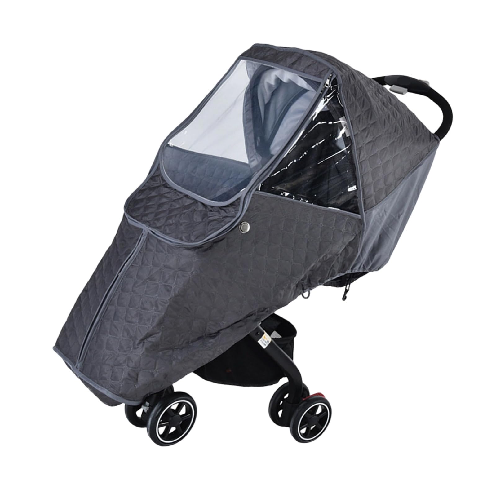 Housse d'hiver respirante avec fenêtre transparente, coupe-vent en polyester pour temps froid et utilisation en extérieur, poussettes transparentes, protection contre les intempéries, housse de pluie
