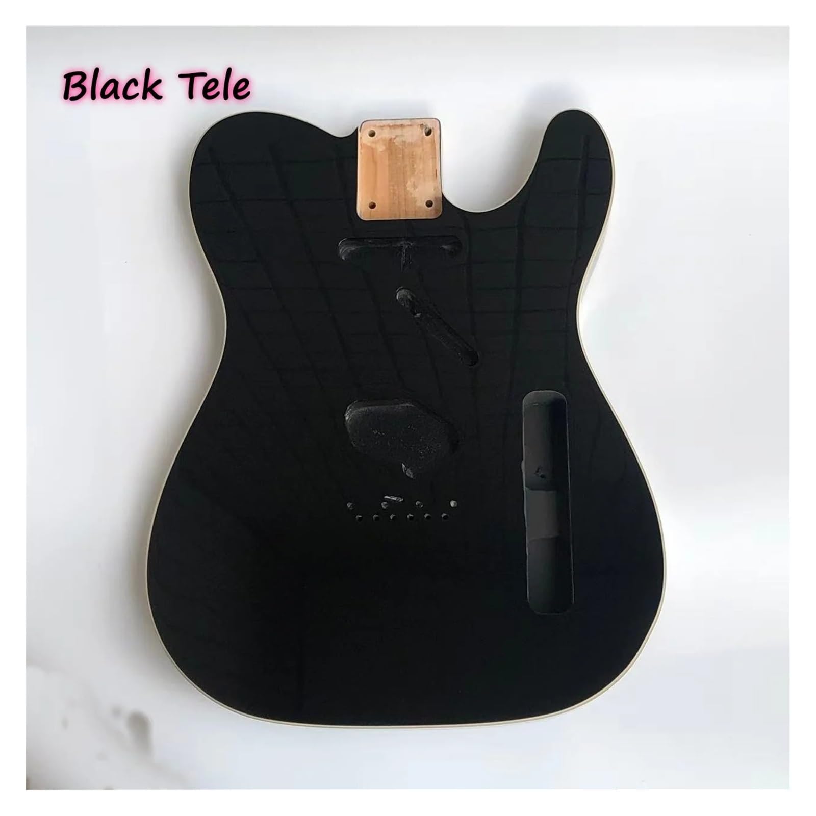 Corpo della chitarra elettrica TL Bordo bianco Rilegatura ontano nero