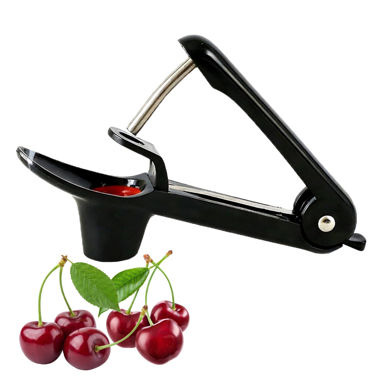 Dénoyauteur de Cerises,Cerises Prunes Fruits Dénoyauteur Manuel Multifonctionnel,Dénoyauteur Portable,Cuisine pour Fruit Dénoyauteurs (Noir）