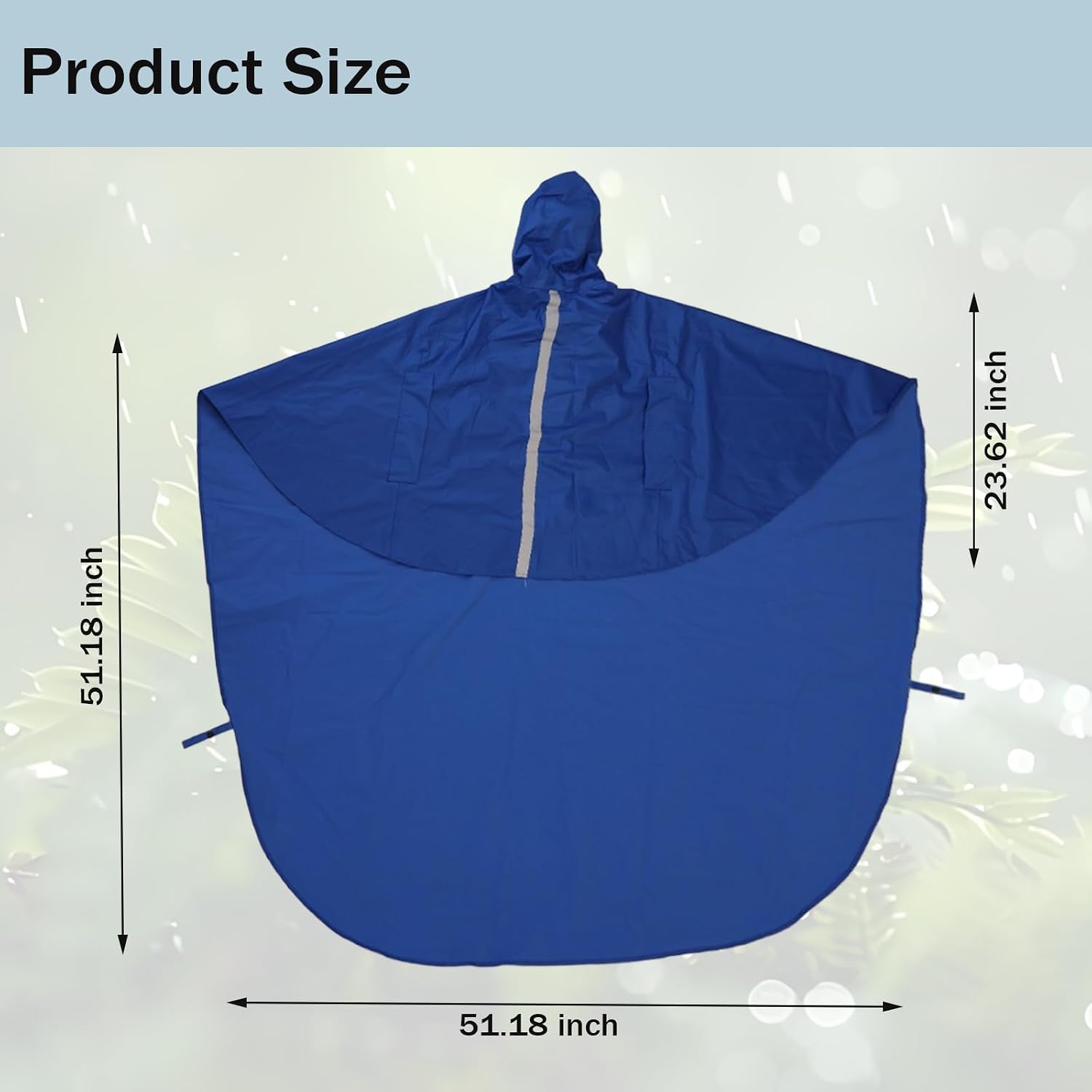 Wheelchair Rain Poncho,Universal Wheelchair Waterproof Poncho, Full Body Coverage Windproof and Rainproof, Reusable Poncho with Hood