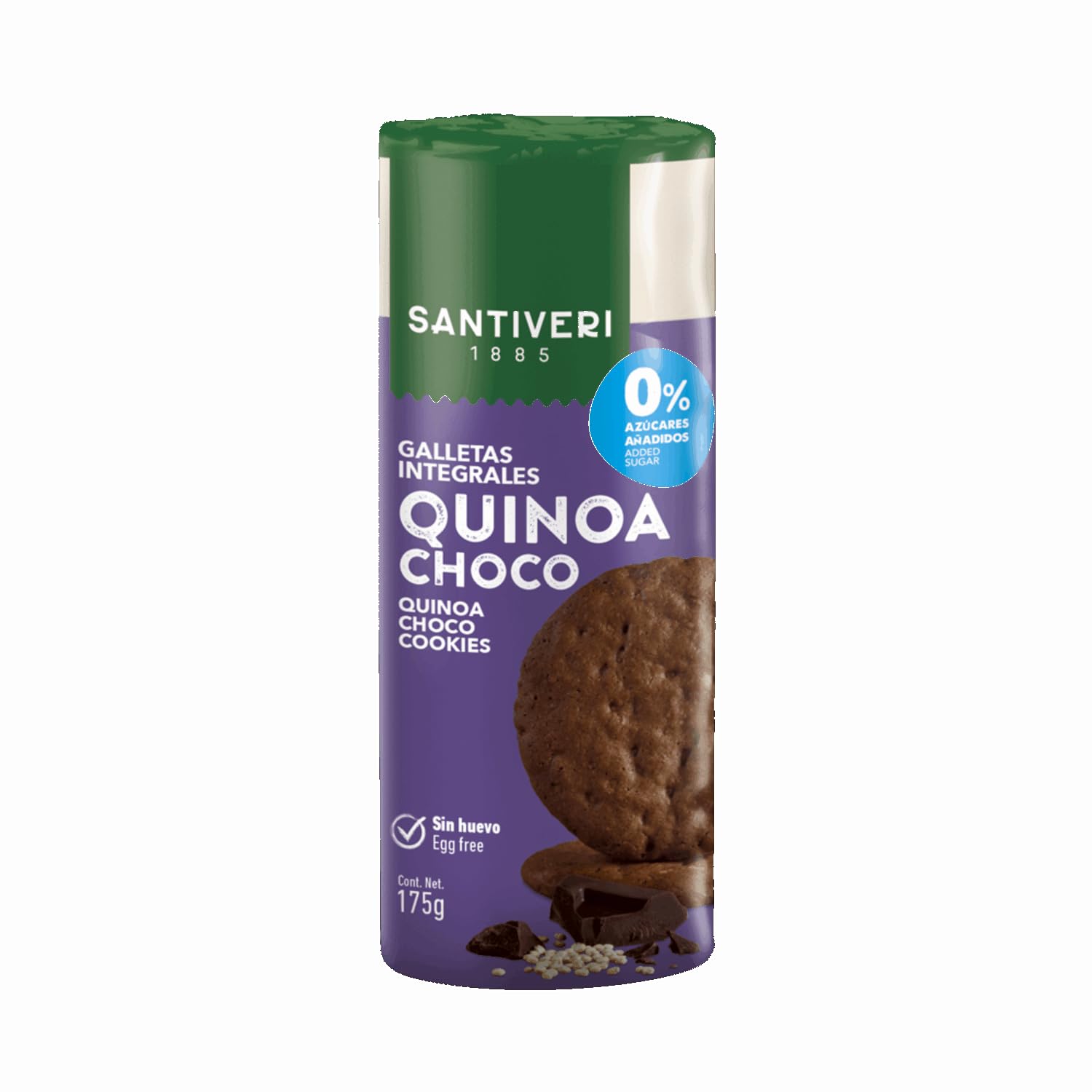 SANTIVERI - Galletas Integrales Arándanos, 0% Azúcares Añadidos - Con Fibra, Sin Grasa de Palma, Alto Oleico, Sin Huevo, Sin Lactosa - Vegano - 190 g — view 6