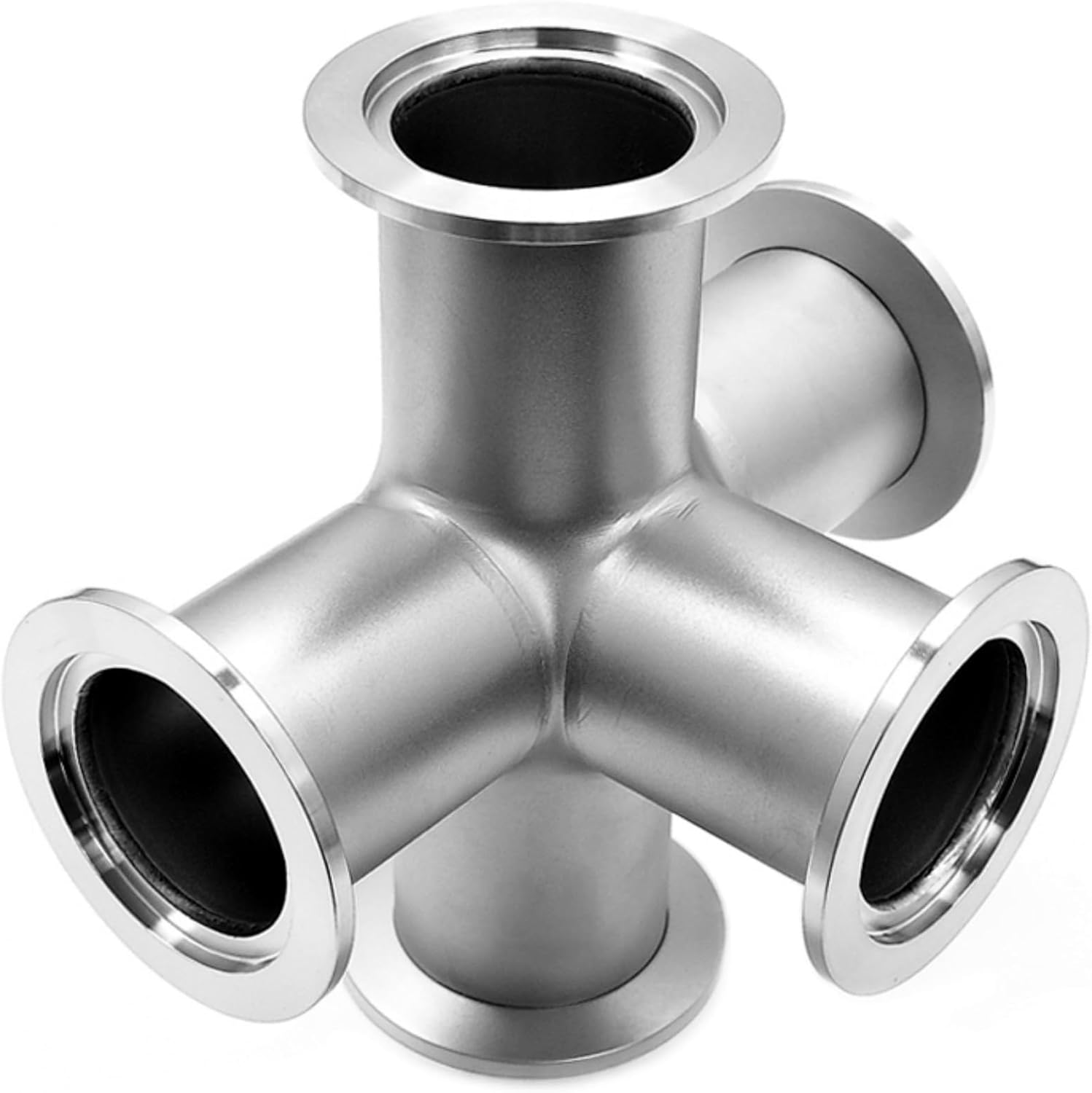 5-Way KF-25 Cross Vacuum Fittings, ISO-KF Flange Size NW-25, Stainless Steel Adapter Vacuum Fittings (KF25)