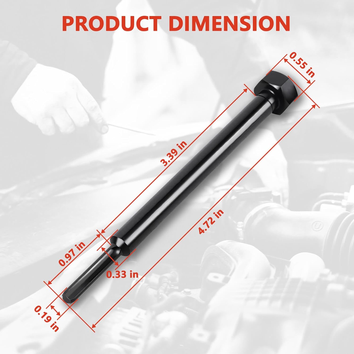 RAMATA GM-52074, EN-52074 Glow Plug Bore Reamer,L5P Glow Plug Reaming Tool, Compatible with 6.6L 3.0L 2.8L Duramax Engines, GM-52074 Glow Plug Bore Carbon Remover