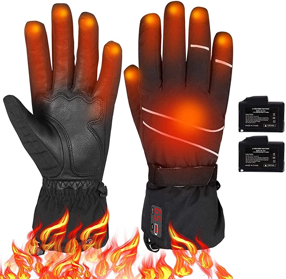 Gants chauffants hommes CHEWYNP avec batteries 2200MAh et écran LCD