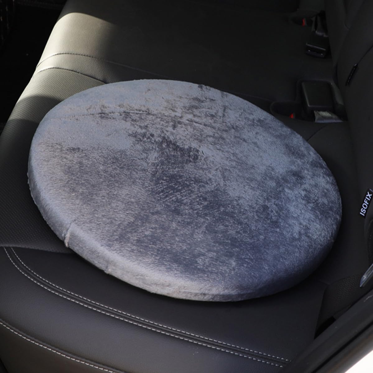 Drehbares Sitzkissen für Auto Senioren 360 Grad Drehbares Drehsitzpolster aus Velours und Schwamm für Einfaches Aufstehen und Transfer im Auto und Hause