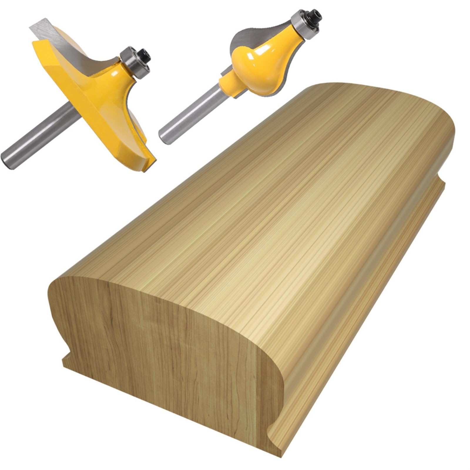 Fresa para madera en forma de T, Juego de brocas for fresadora madera, 10 Uds., 8mm, 12mm, 1/2 pulgadas, mango, reposabrazos, pasamanos
