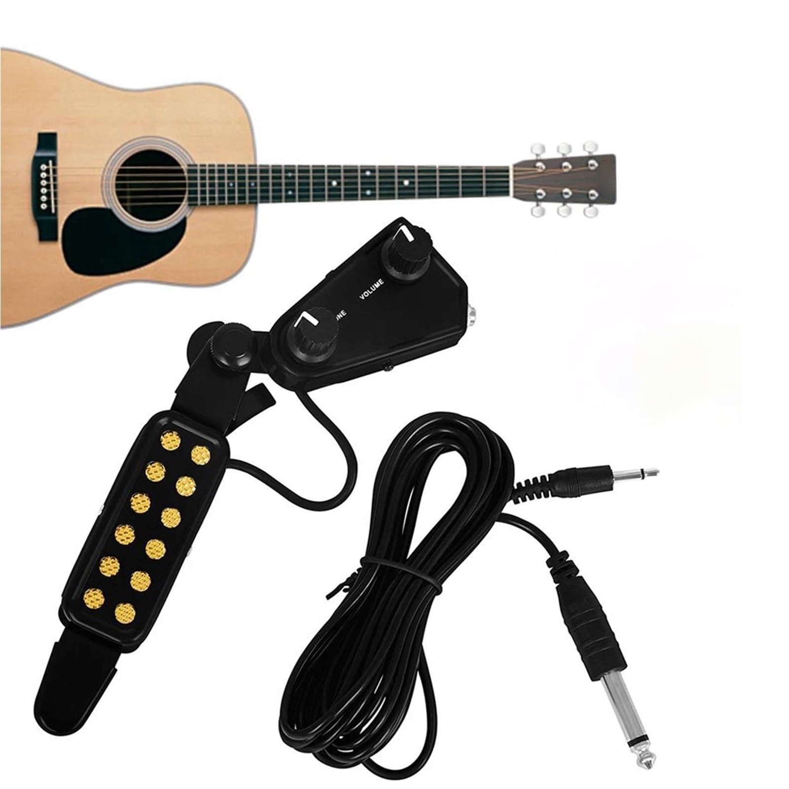 Pickup Per Chitarra Acustica Pickup Per Chitarra Acustica A 12 Fori Volume Regolabile Pickup Per Chitarra Amplificatore Trasduttore Parti Di Chitarra Accessori
