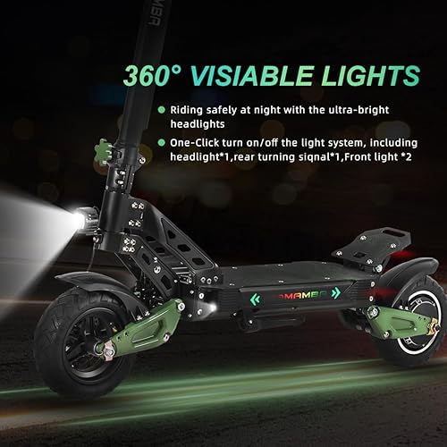 Miniatura 7 de MetaMoov ZO01 PRO Scooter eléctrico para adultos, motor de 2400 W1200 W, velocidad máxima de 4239 mph, rango de 4643 millas, neumáticos todoterreno