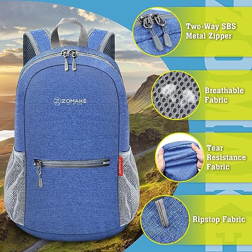 Mochila ligera ZOMAKE plegable 10L para senderismo miniatura 4
