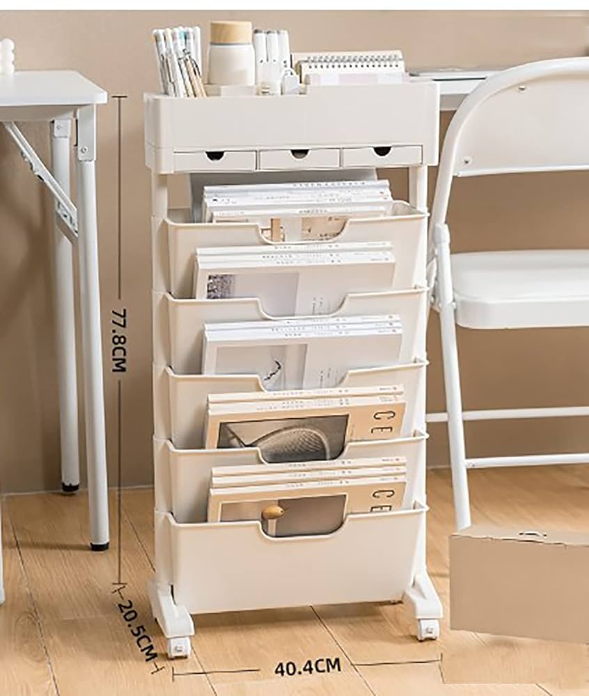 Amazon.co.jp: キッチンラックワゴン 書類収納 書類棚 収納棚