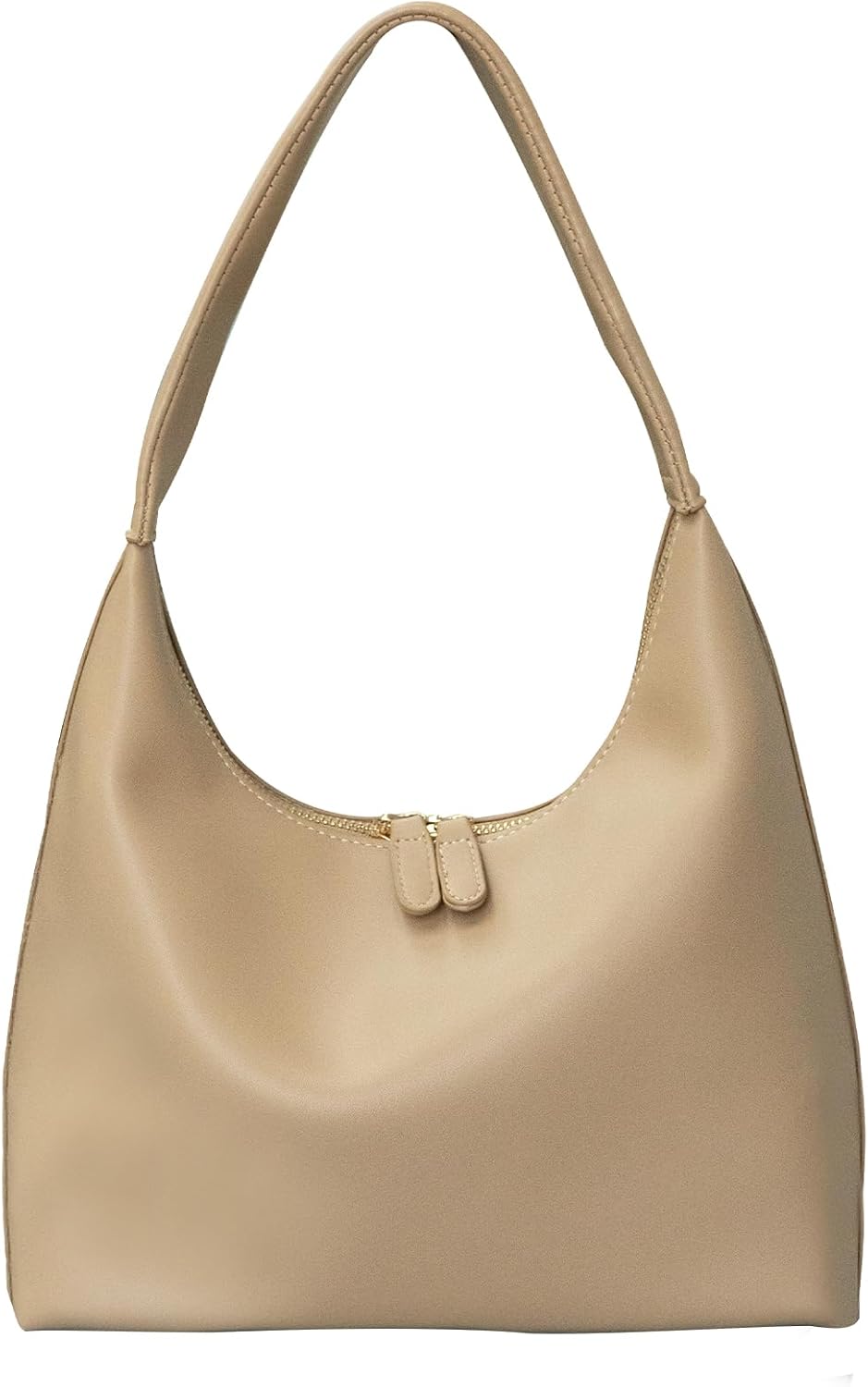 Leather Hobo Bag Small Shoulder Purses for Women Slouchy Tote Handbag Vegan Leather Crescent Bag